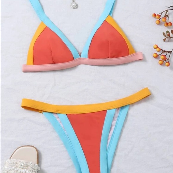 SHEIN Other - Bright multi color bikini set